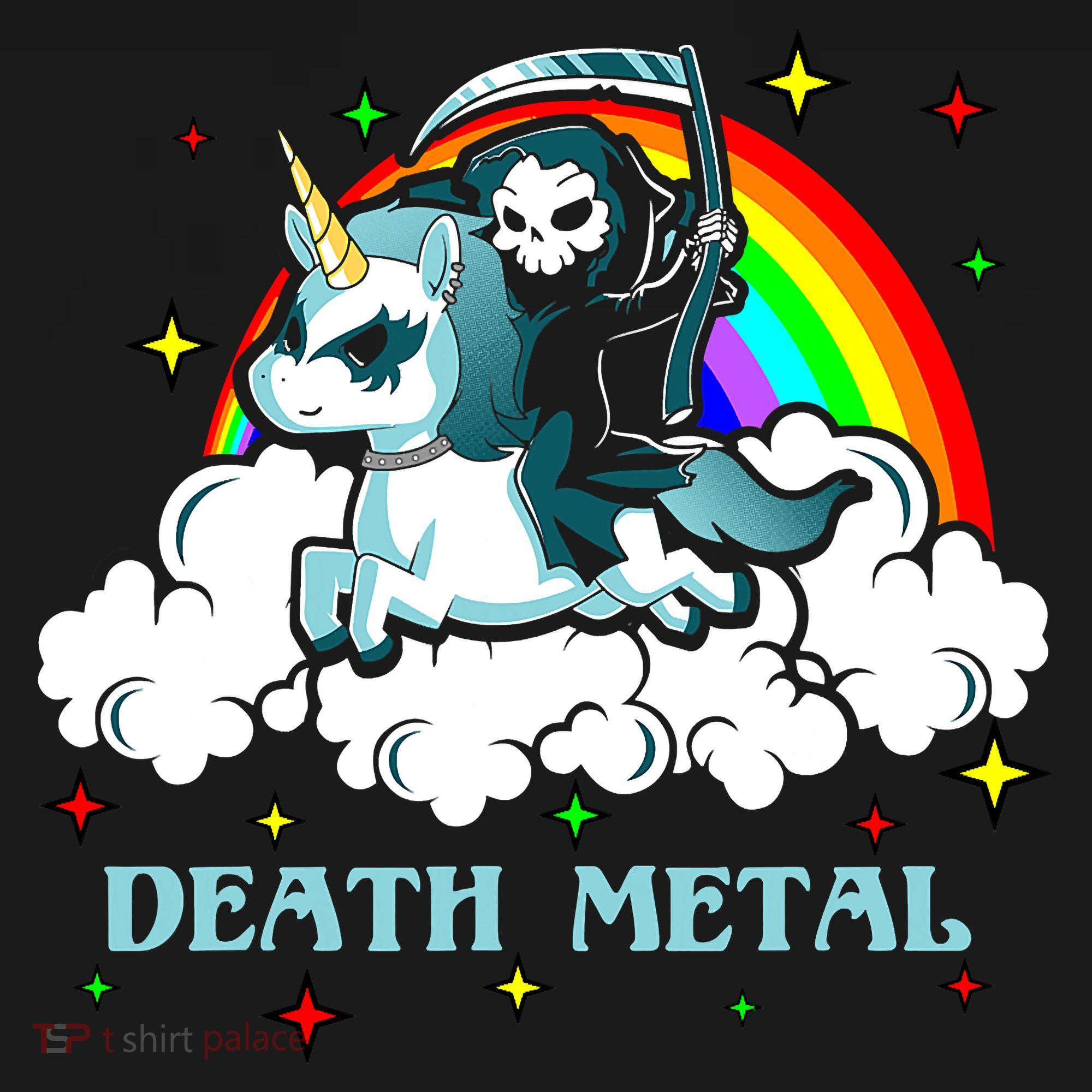 Unicorn Death Metal Rocker Go To Hell Rainbow Women's Tank Top