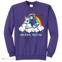 Unicorn Death Metal Rocker Go To Hell Rainbow Sweatshirt thumb 0