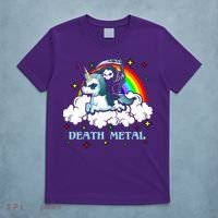 Unicorn Death Metal Rocker Go To Hell Rainbow T-Shirt thumb 5
