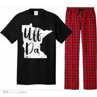 Uff Da Minnesota Map Funny Distressed Pajama Set thumb 0
