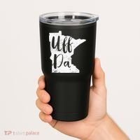 Uff Da Minnesota Map Funny Distressed Tumbler thumb 2