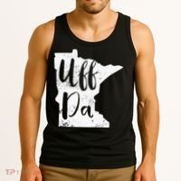 Uff Da Minnesota Map Funny Distressed Tank Top thumb 3