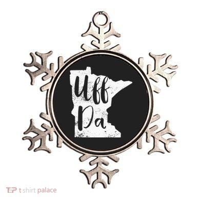 Uff Da Minnesota Map Funny Distressed Ornament