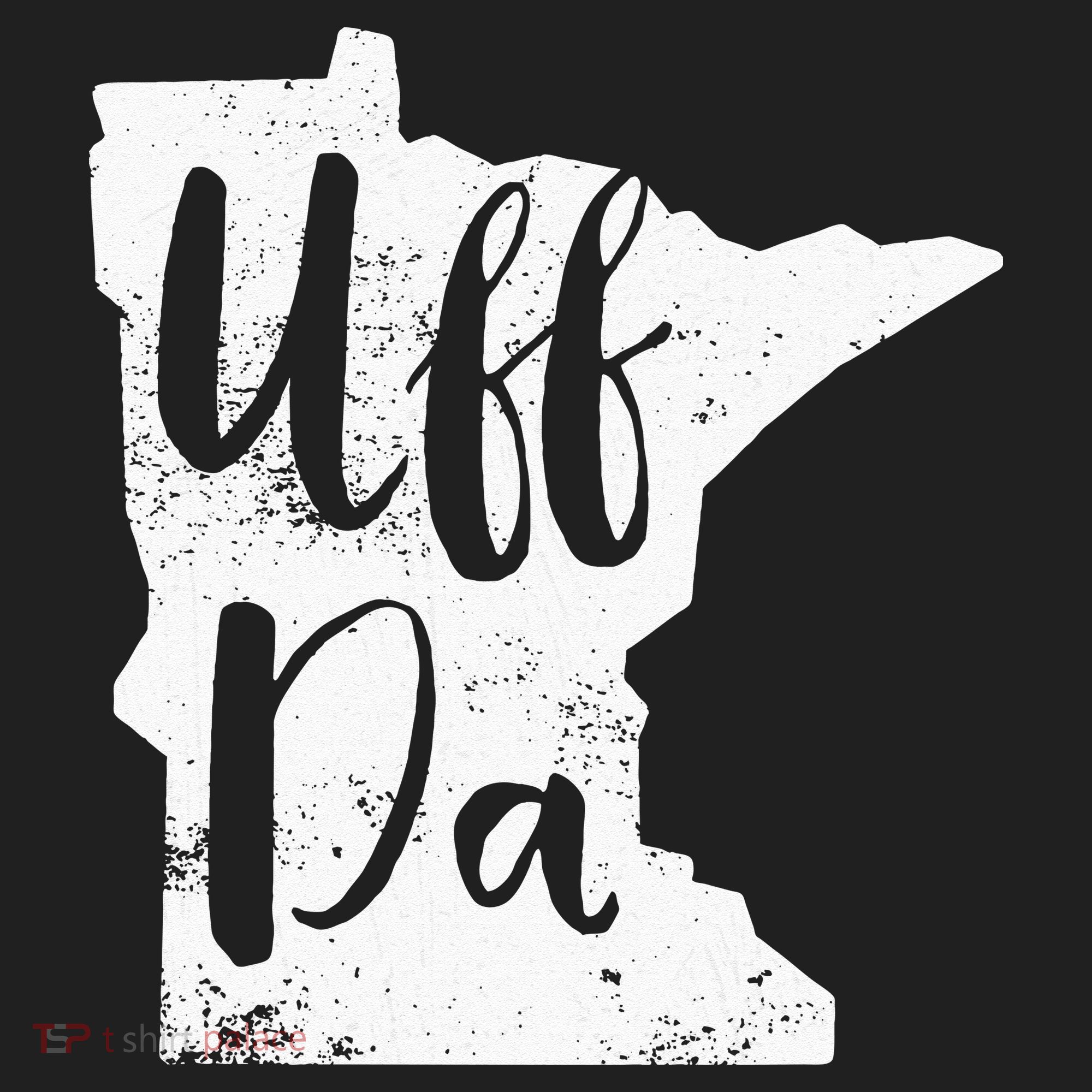 Uff Da Minnesota Map Funny Distressed Golf Towel