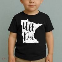 Uff Da Minnesota Map Funny Distressed Toddler T-Shirt thumb 2