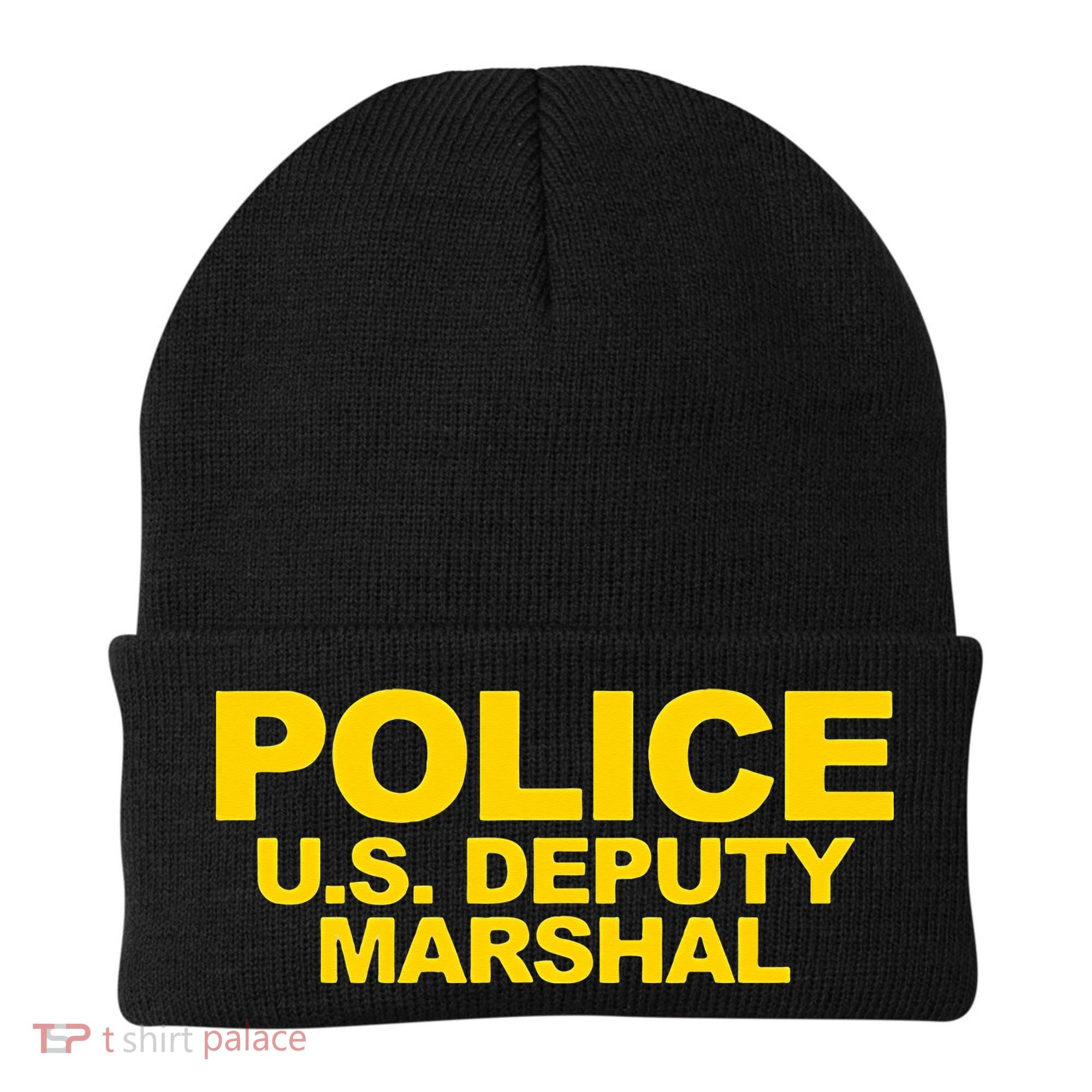 U.S. Deputy Marshal Front & Back Print Law Enforcement Beanie