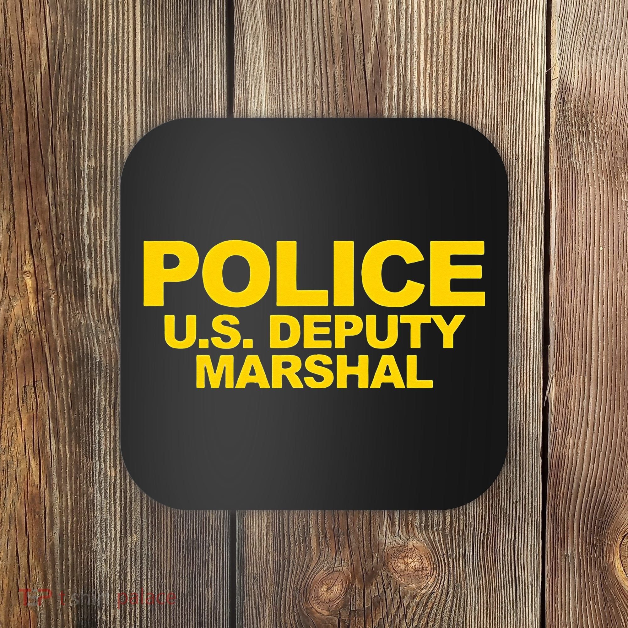 U.S. Deputy Marshal Front & Back Print Law Enforcement Coaster