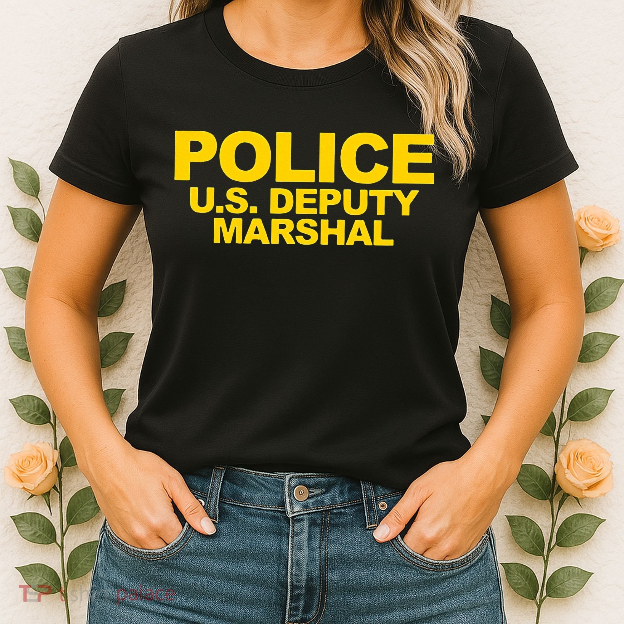 U.S. Deputy Marshal Front & Back Print Law Enforcement Women's T-Shirt