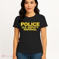 U.S. Deputy Marshal Front & Back Print Law Enforcement Women's T-Shirt thumb 4