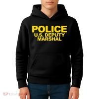U.S. Deputy Marshal Front & Back Print Law Enforcement Kids Hoodie thumb 4