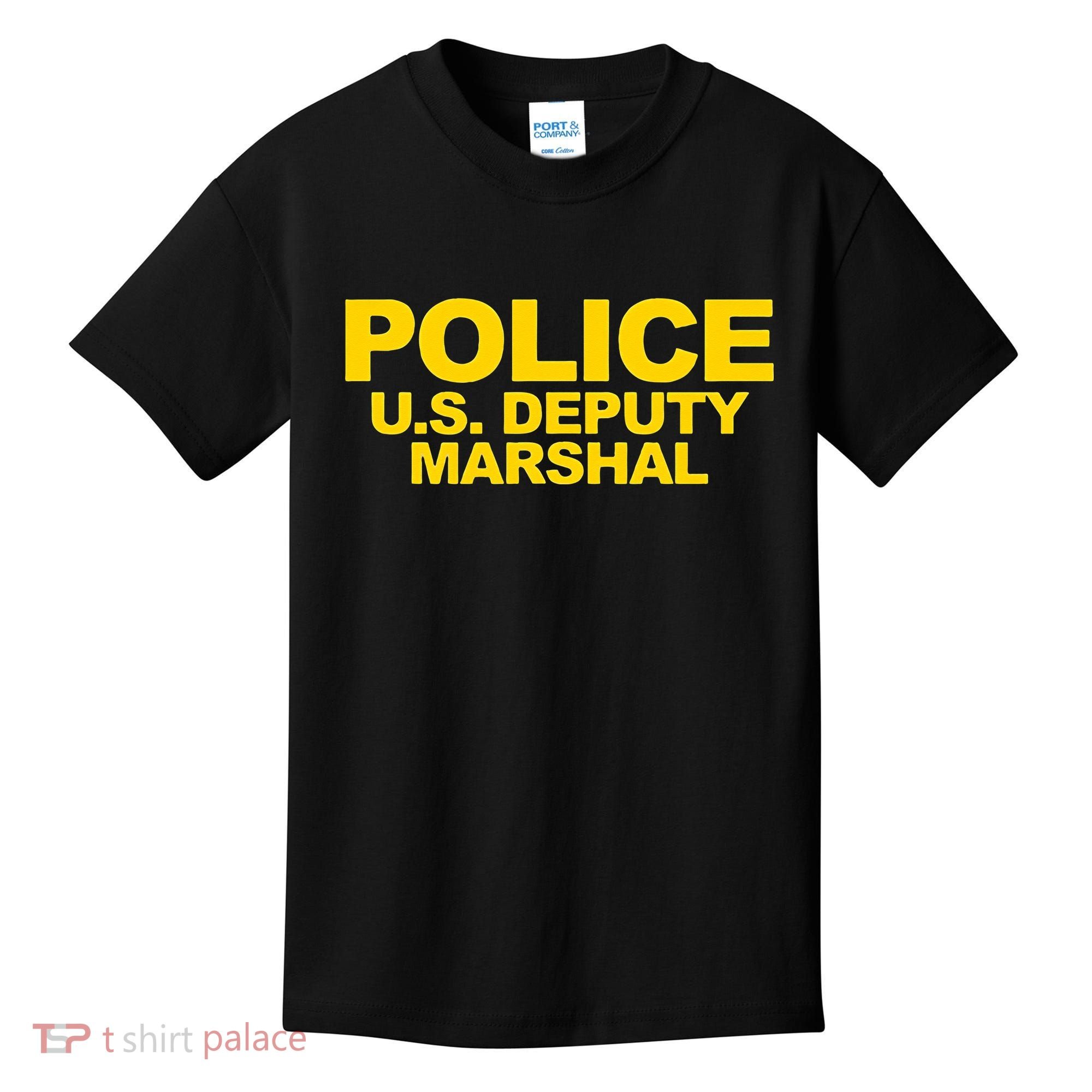 U.S. Deputy Marshal Front & Back Print Law Enforcement Kids T-Shirt