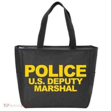 U.S. Deputy Marshal Front & Back Print Law Enforcement Tote Bag