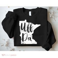 Uff Da Minnesota Map Funny Distressed Sweatshirt thumb 2