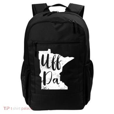 Uff Da Minnesota Map Funny Distressed Backpack