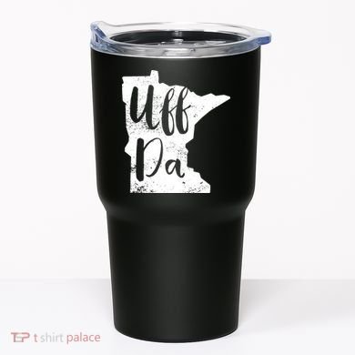 Uff Da Minnesota Map Funny Distressed Tumbler