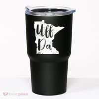 Uff Da Minnesota Map Funny Distressed Tumbler thumb 0