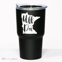 Uff Da Minnesota Map Funny Distressed Tumbler thumb 0