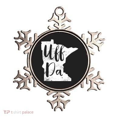 Uff Da Minnesota Map Funny Distressed Ornament