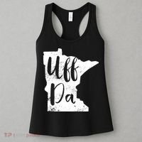 Uff Da Minnesota Map Funny Distressed Women's Tank Top thumb 3