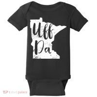 Uff Da Minnesota Map Funny Distressed Baby Bodysuit thumb 0