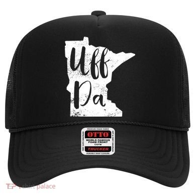 Uff Da Minnesota Map Funny Distressed Hat