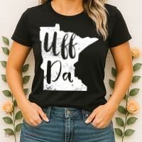 Uff Da Minnesota Map Funny Distressed Women's T-Shirt thumb 2