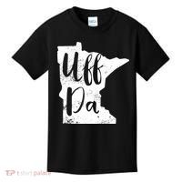 Uff Da Minnesota Map Funny Distressed Kids T-Shirt thumb 0