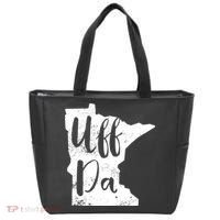 Uff Da Minnesota Map Funny Distressed Tote Bag thumb 0