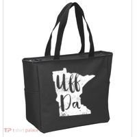 Uff Da Minnesota Map Funny Distressed Tote Bag thumb 2