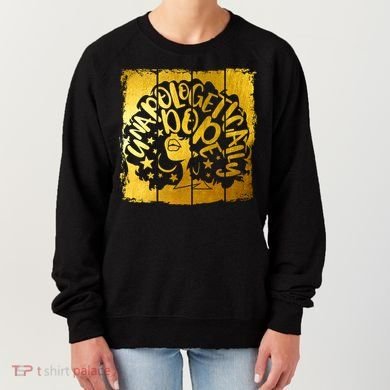Unapologetically Dope Melanin Black History Gold Silhouette Cool Gift Women's Sweatshirt