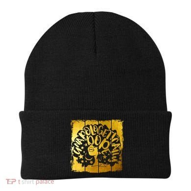 Unapologetically Dope Melanin Black History Gold Silhouette Cool Gift Beanie
