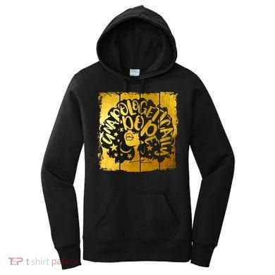 Unapologetically Dope Melanin Black History Gold Silhouette Cool Gift Women's Hoodie