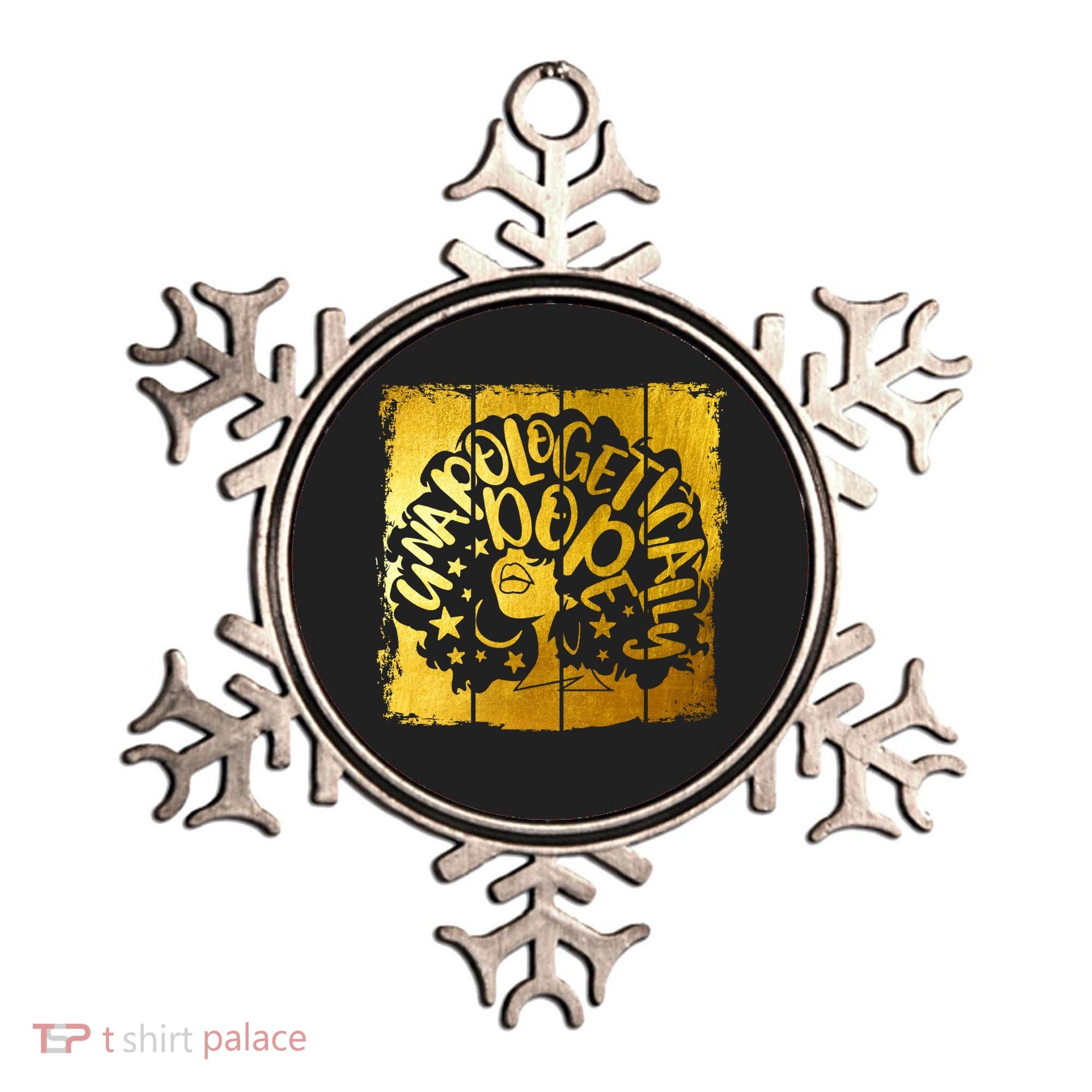 Unapologetically Dope Melanin Black History Gold Silhouette Cool Gift Ornament