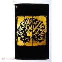 Unapologetically Dope Melanin Black History Gold Silhouette Cool Gift Golf Towel thumb 0