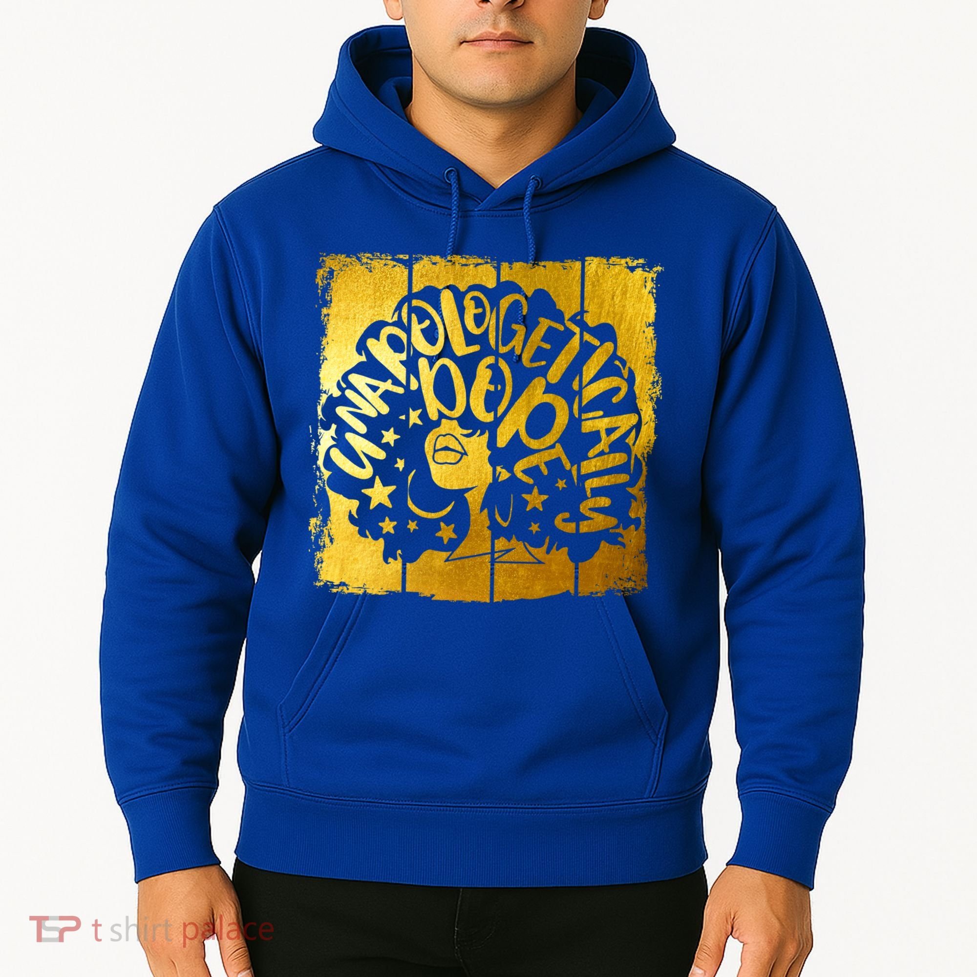 Unapologetically Dope Melanin Black History Gold Silhouette Cool Gift Hoodie
