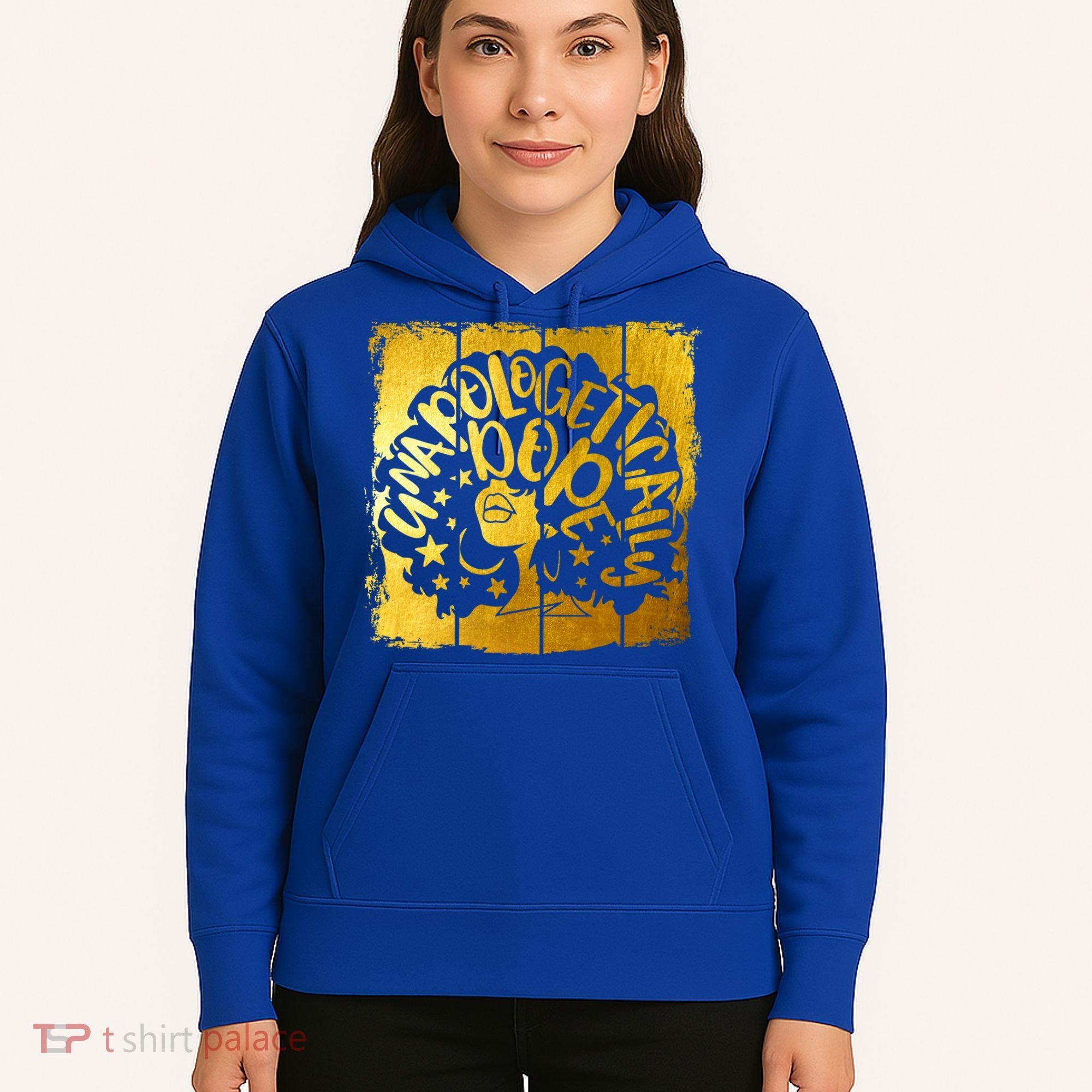 Unapologetically Dope Melanin Black History Gold Silhouette Cool Gift Hoodie