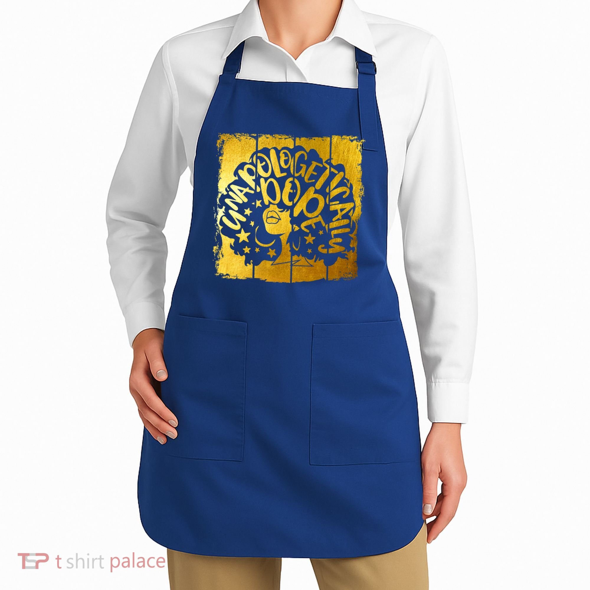 Unapologetically Dope Melanin Black History Gold Silhouette Cool Gift Apron