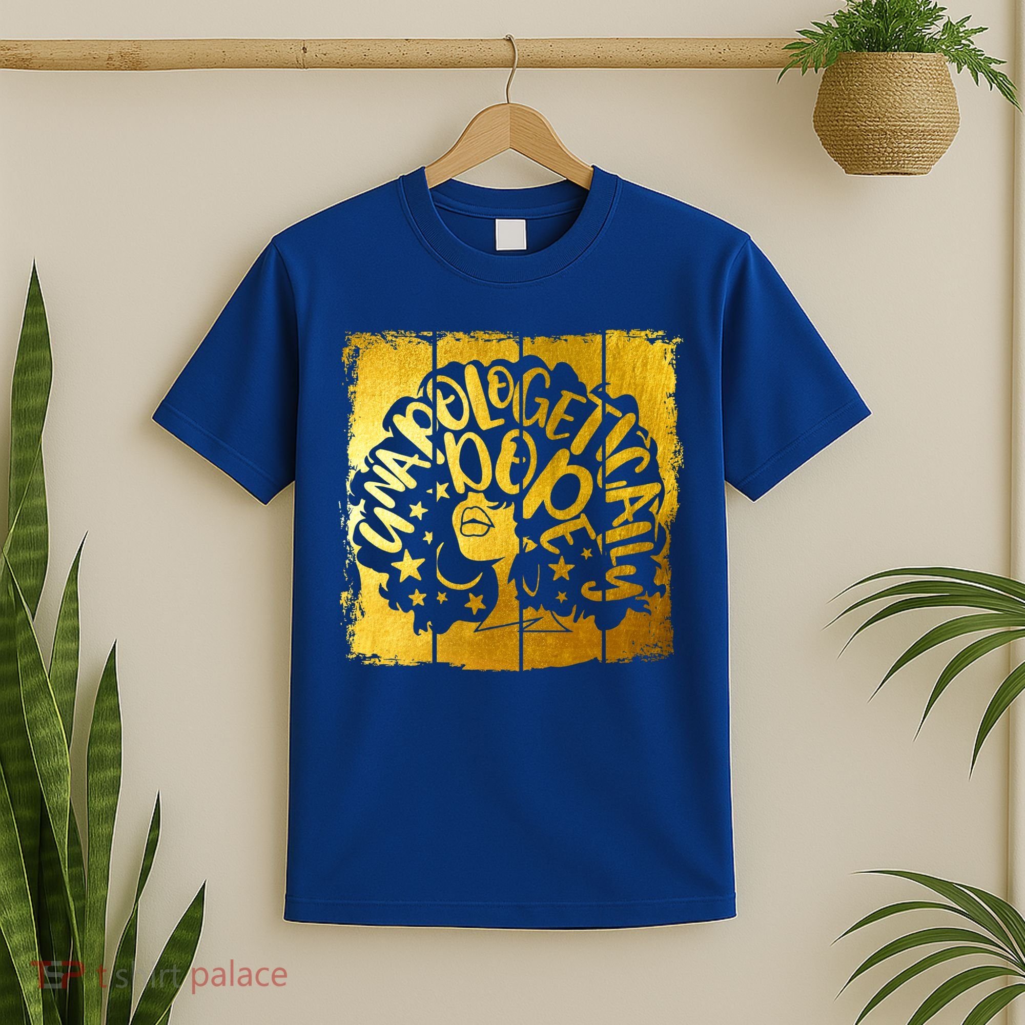 Unapologetically Dope Melanin Black History Gold Silhouette Cool Gift T-Shirt