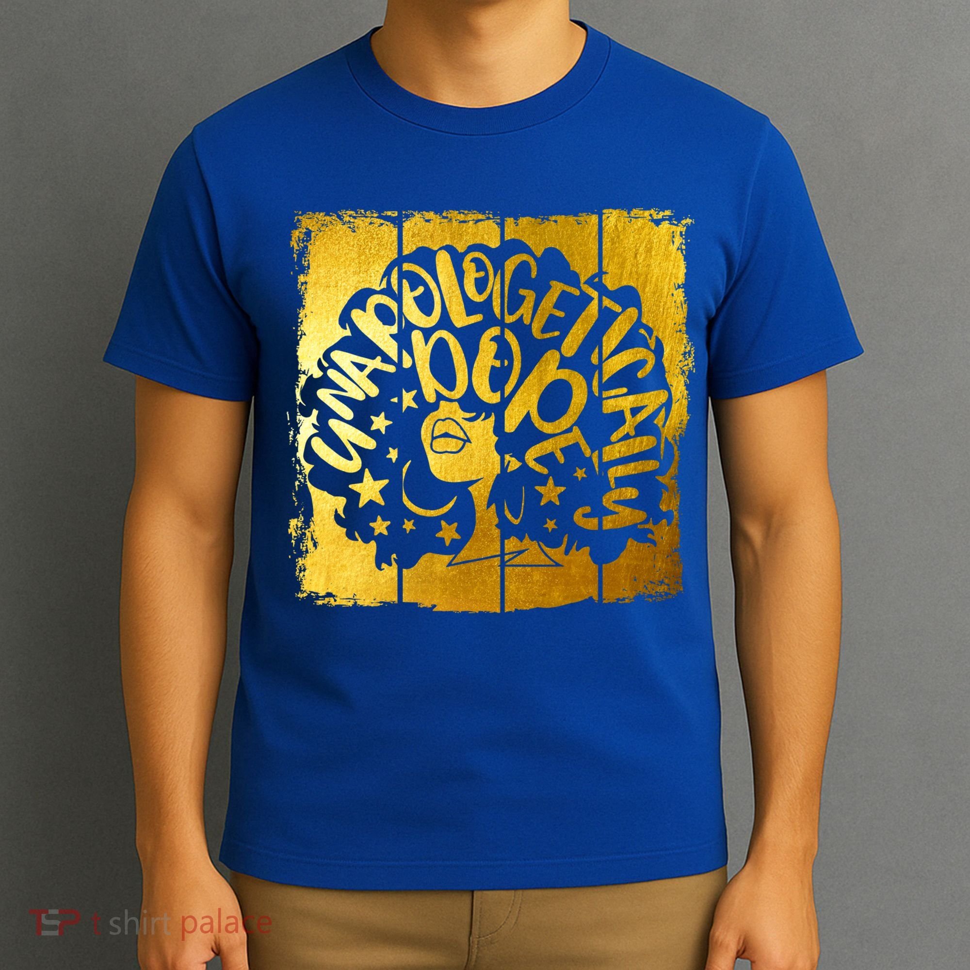 Unapologetically Dope Melanin Black History Gold Silhouette Cool Gift T-Shirt