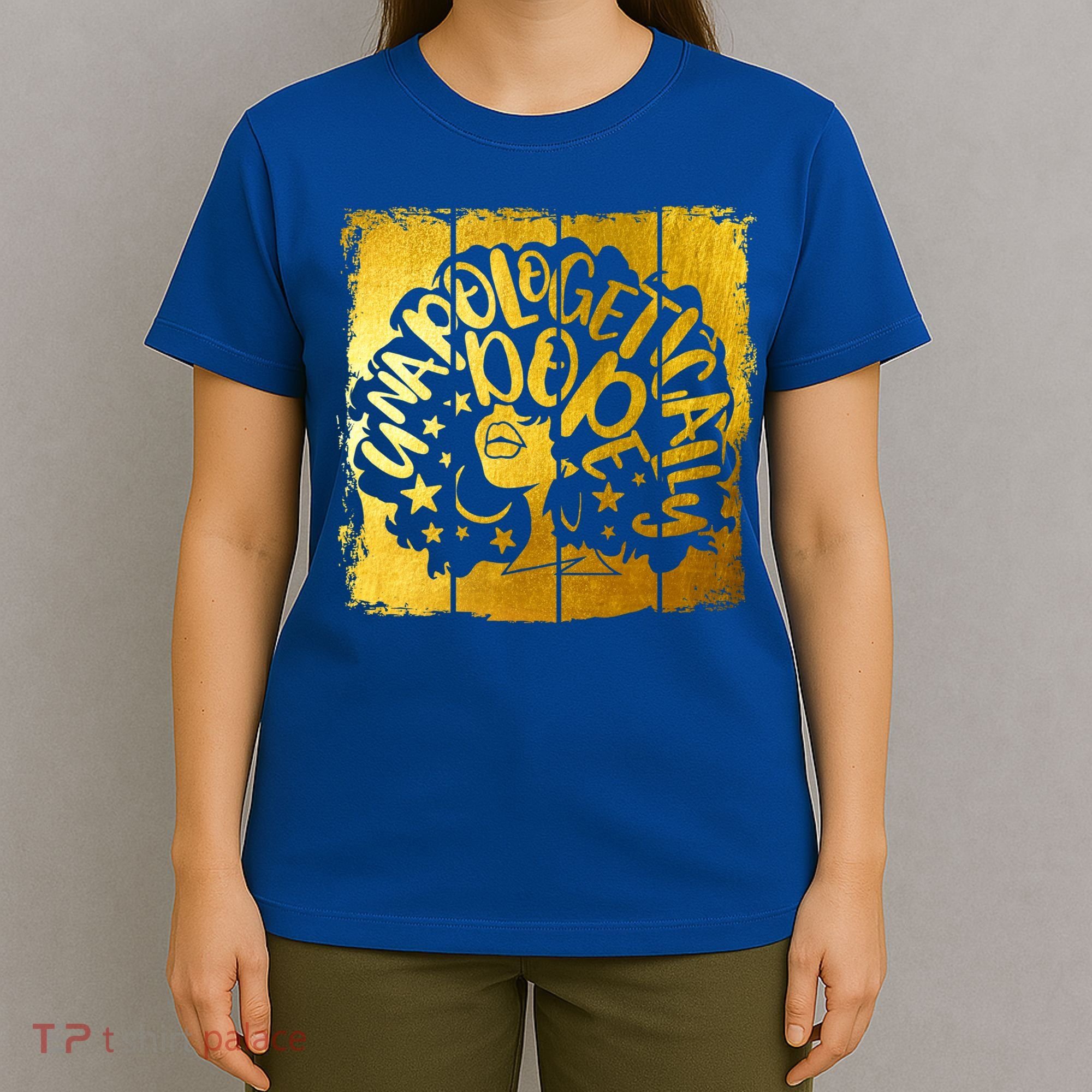 Unapologetically Dope Melanin Black History Gold Silhouette Cool Gift T-Shirt
