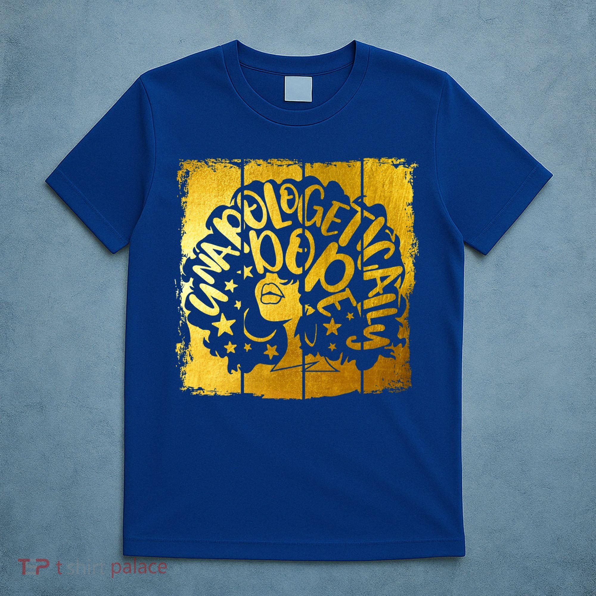 Unapologetically Dope Melanin Black History Gold Silhouette Cool Gift T-Shirt
