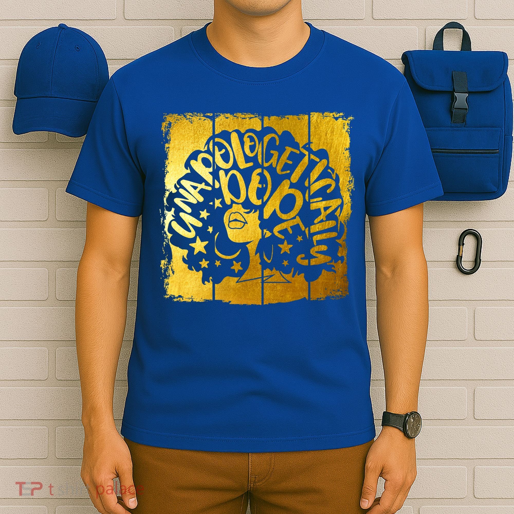 Unapologetically Dope Melanin Black History Gold Silhouette Cool Gift T-Shirt
