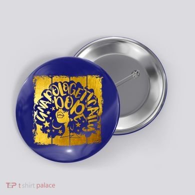 Unapologetically Dope Melanin Black History Gold Silhouette Cool Gift Button
