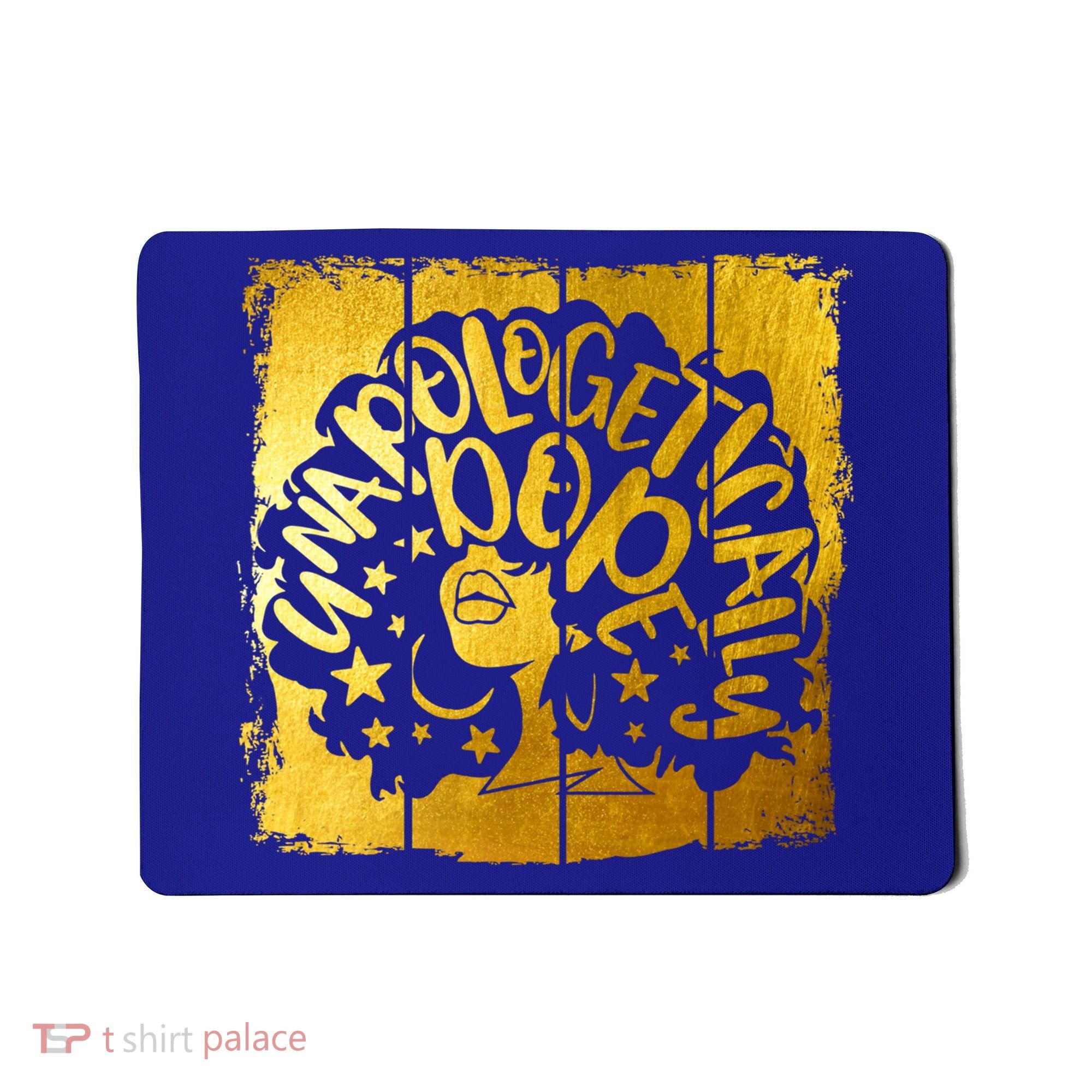 Unapologetically Dope Melanin Black History Gold Silhouette Cool Gift Mousepad