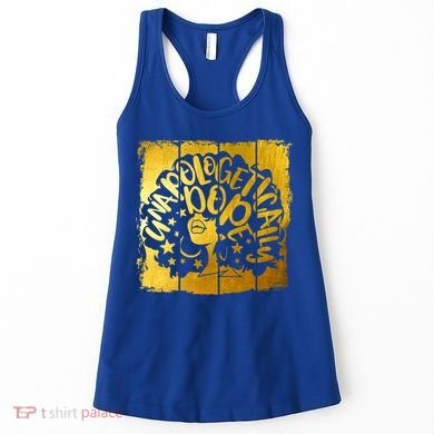 Unapologetically Dope Melanin Black History Gold Silhouette Cool Gift Women's Tank Top