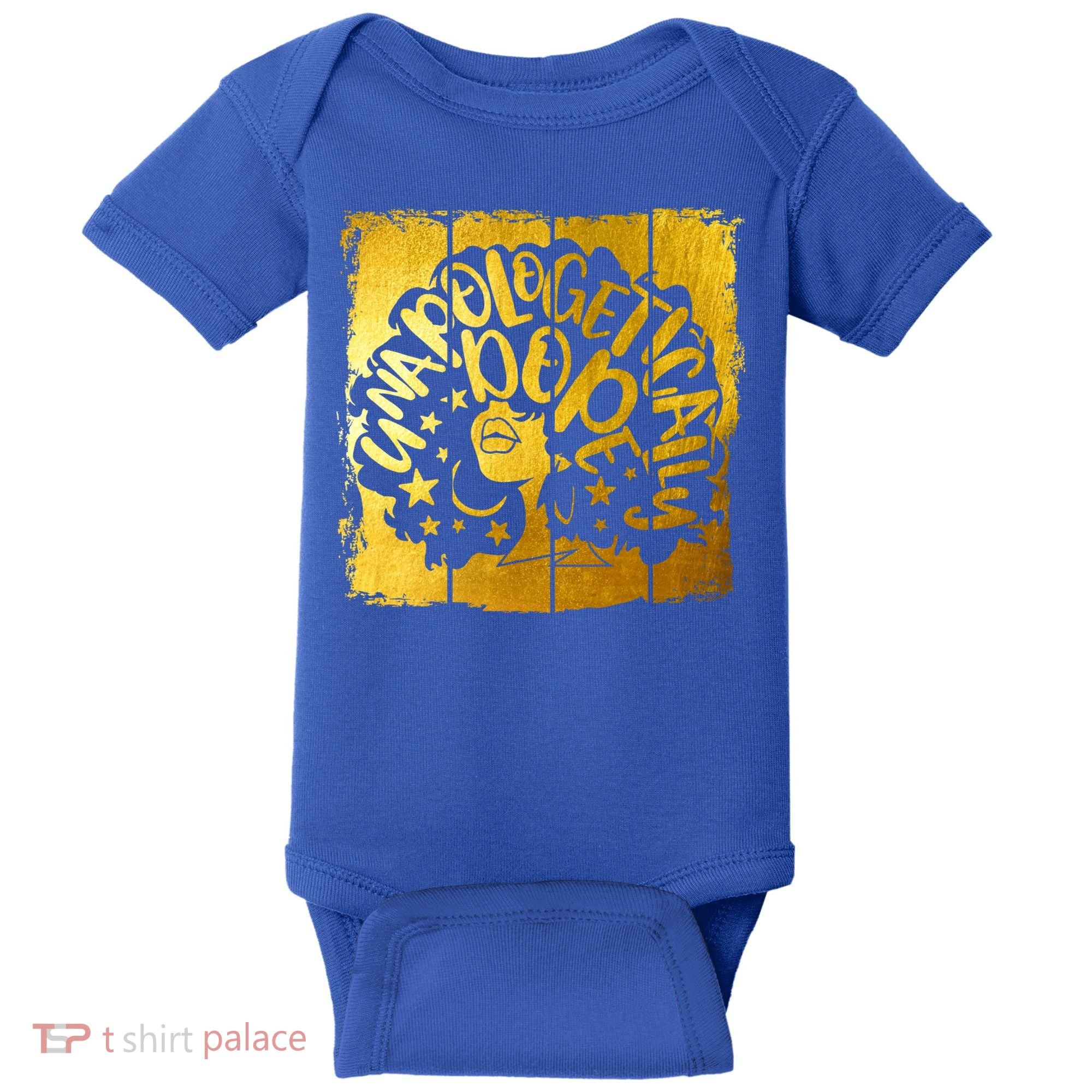 Unapologetically Dope Melanin Black History Gold Silhouette Cool Gift Baby Bodysuit
