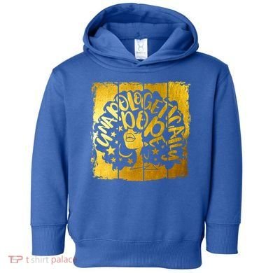 Unapologetically Dope Melanin Black History Gold Silhouette Cool Gift Toddler Hoodie