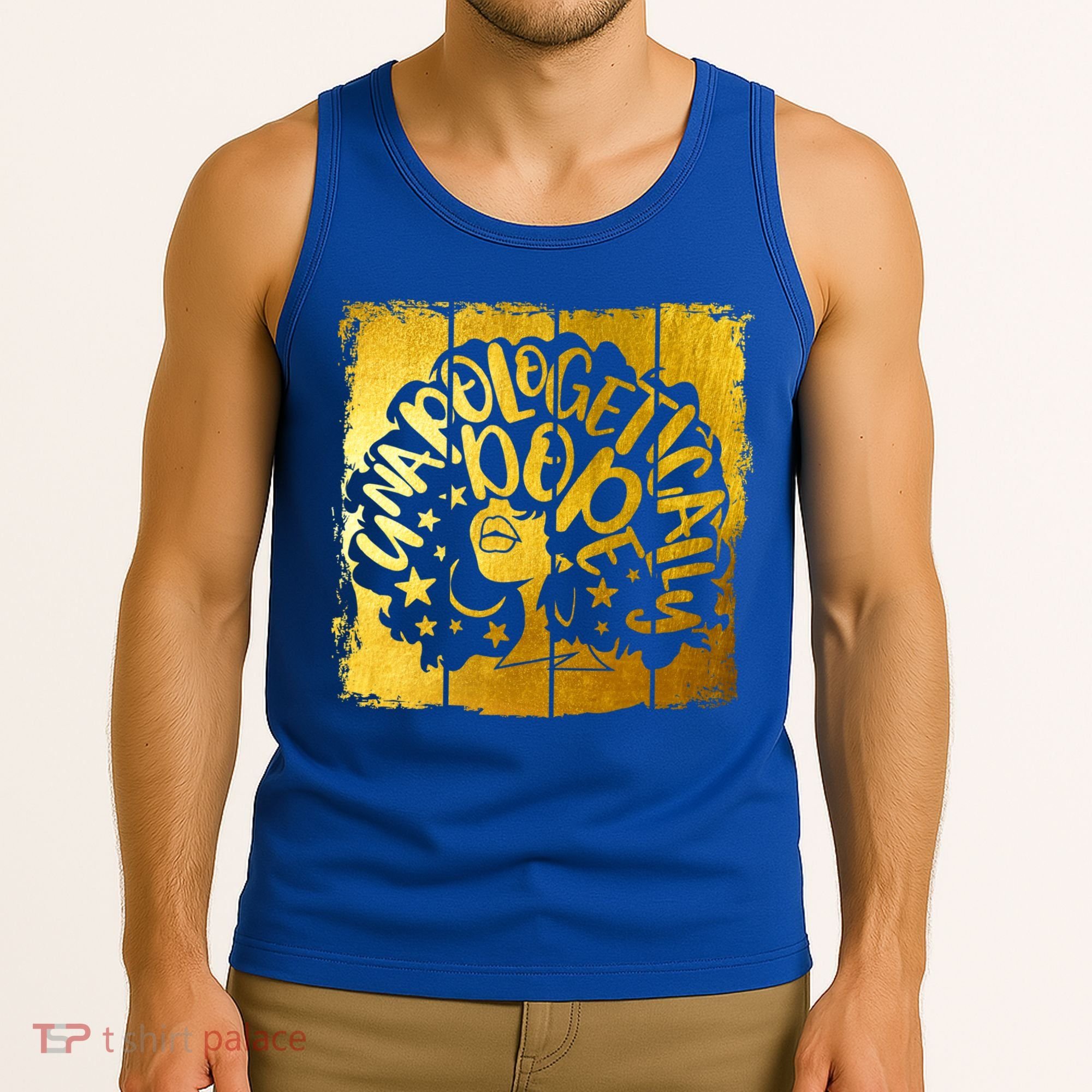 Unapologetically Dope Melanin Black History Gold Silhouette Cool Gift Tank Top