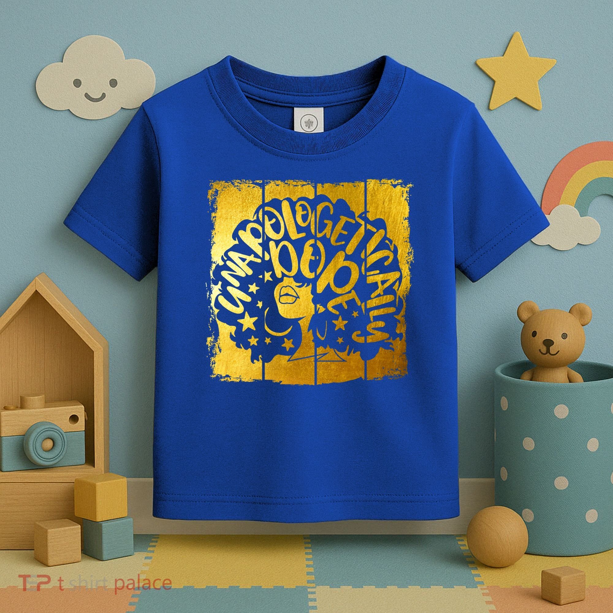 Unapologetically Dope Melanin Black History Gold Silhouette Cool Gift Toddler T-Shirt