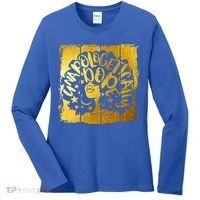 Unapologetically Dope Melanin Black History Gold Silhouette Cool Gift Women's Long Sleeve Shirt thumb 0